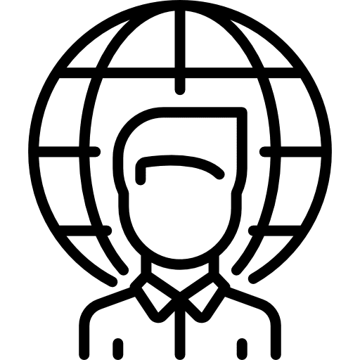 Worker boss man head icon