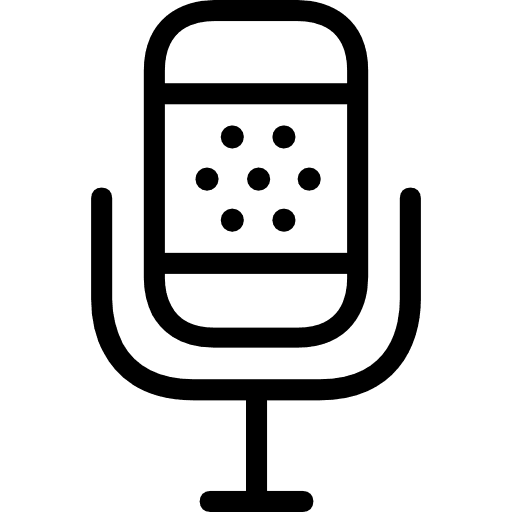 Microphone ui vintage technology icon