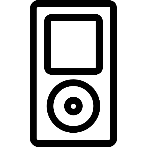 Ipod earphones multimedia device icon Ipod earphones multimedia device icon