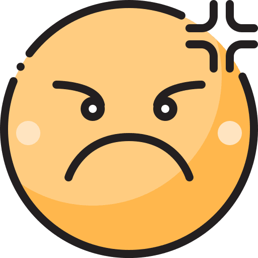 Angry smileys unhappy expressions icon