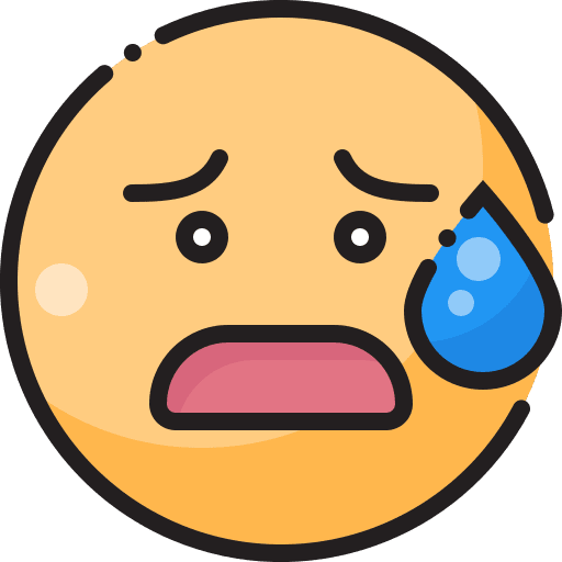 Anxious feelings expressions smiley icon