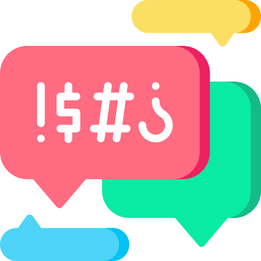 Foul swear comment language icon Foul swear comment language icon