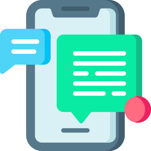 New message chat bubble social media notification icon