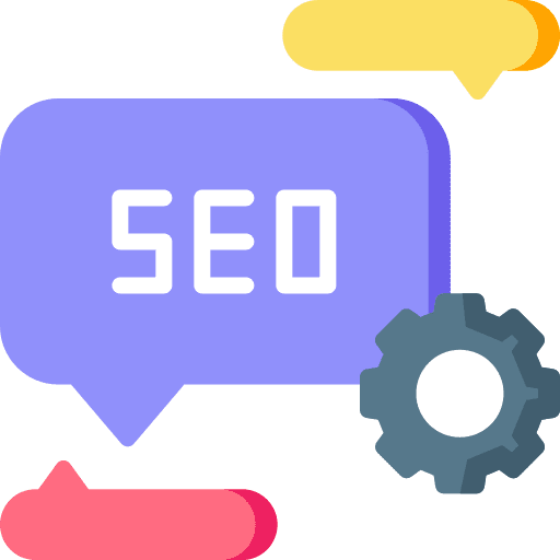 Seo social media marketing content marketing speech bubble icon