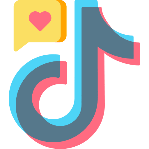 Tiktok social media logo comment icon