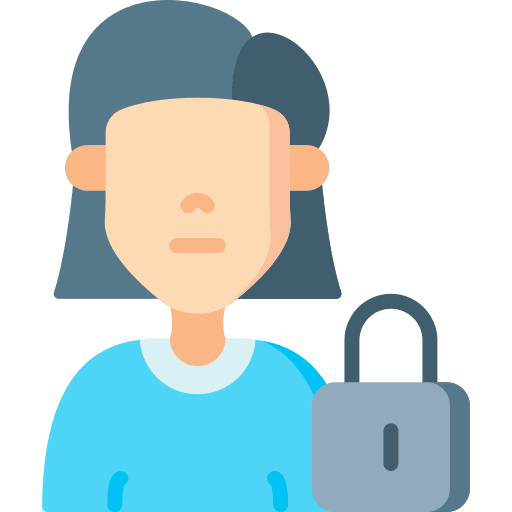 Private account social media woman social network icon Private account social media woman social network icon