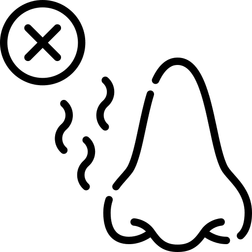 Loss of sense of smell loss of sense of smell healthcare and medical nose icon