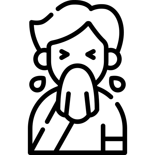 Sneezing caucasian sickness avatar icon