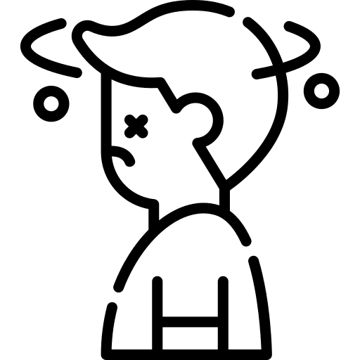 Confusion dizzy weakness illness icon Confusion dizzy weakness illness icon