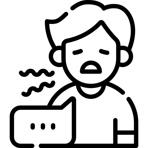 Hoarseness healthcare and medical sick illness icon Hoarseness healthcare and medical sick illness icon