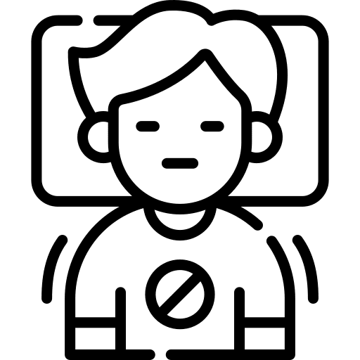 Inability to move avatar man illness icon Inability to move avatar man illness icon