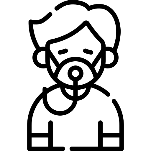 Lack of air caucasian illness healthcare and medical icon Lack of air caucasian illness healthcare and medical icon