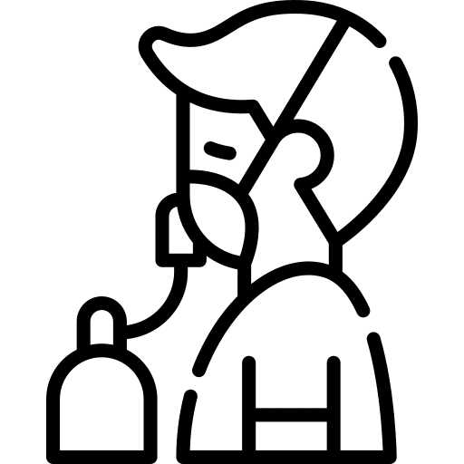 Lack of air illness patient sick person icon Lack of air illness patient sick person icon