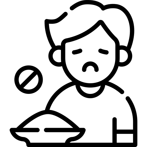 Lack of appetite covid 19 healthcare and medical sick icon Lack of appetite covid 19 healthcare and medical sick icon