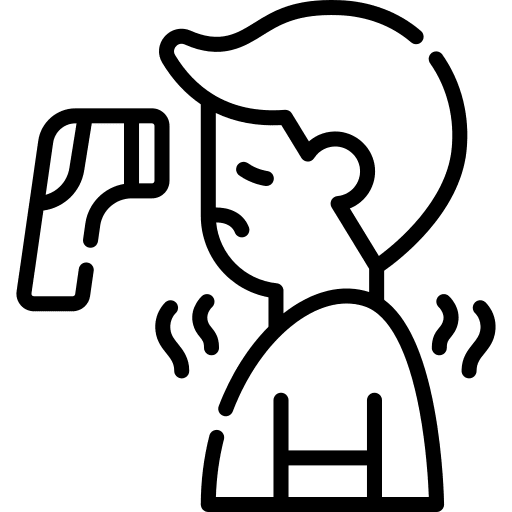 Fever sick person healthcare and medical avatar icon Fever sick person healthcare and medical avatar icon