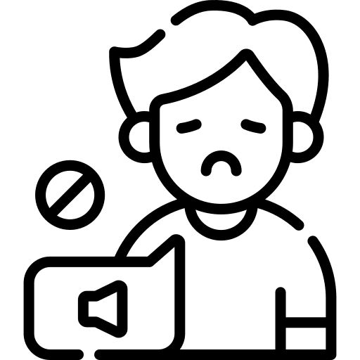 Inability to speak illness avatar healthcare and medical icon Inability to speak illness avatar healthcare and medical icon