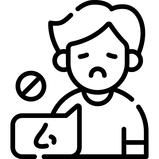Loss of sense of smell sick healthcare and medical loss of sense of smell icon Loss of sense of smell sick healthcare and medical loss of sense of smell icon