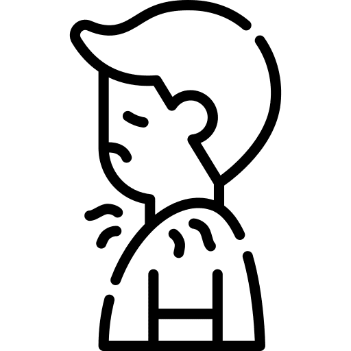 Sore throat symptom healthcare and medical illness icon Sore throat symptom healthcare and medical illness icon