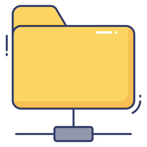 Database files and folders server hosting icon