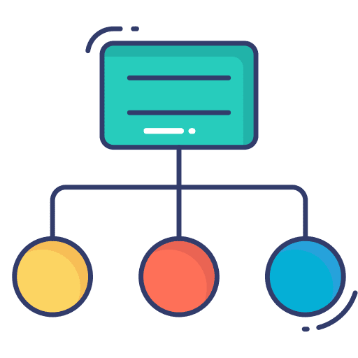 Hierarchical structure business and finance distribution hierarchical structure icon