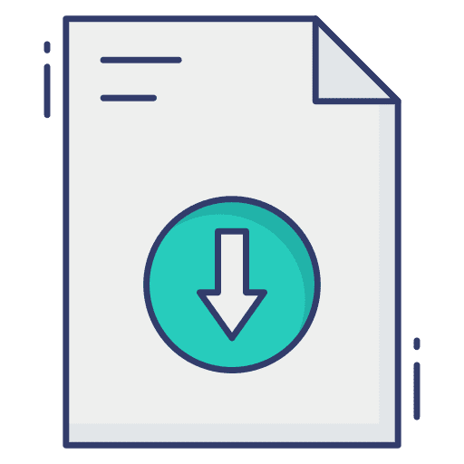Download file ui document down arrow icon