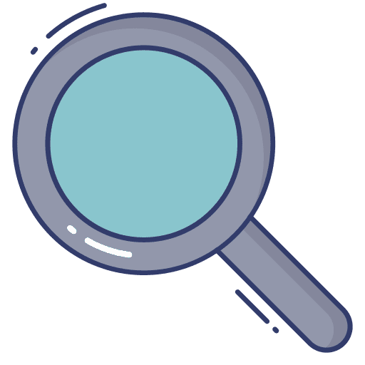 Magnifying glass lens magnifier interface icon