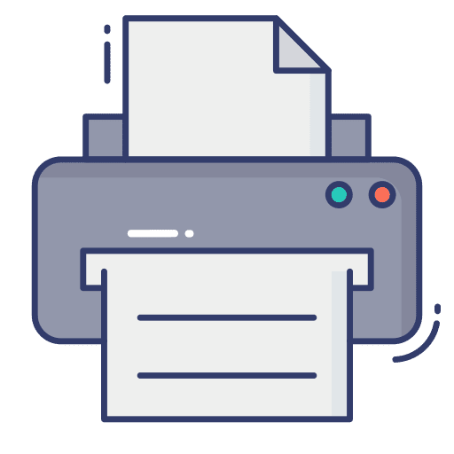Printer device electronics hardware icon