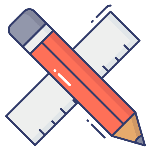 Stationery pencil ruler stationery icon