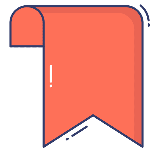 Bookmark lace ribbon bookmark icon