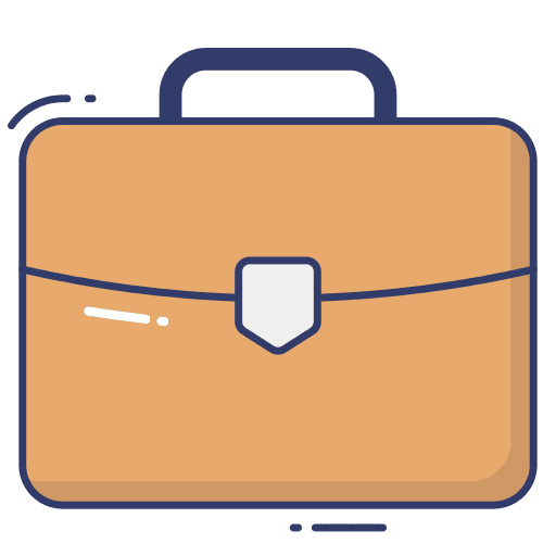 Briefcase baggage business and finance portfolio icon