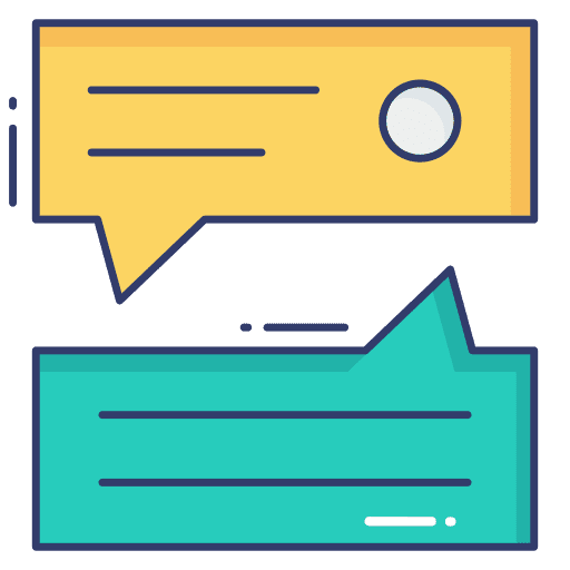 Conversation chat box speech bubble dialogue icon