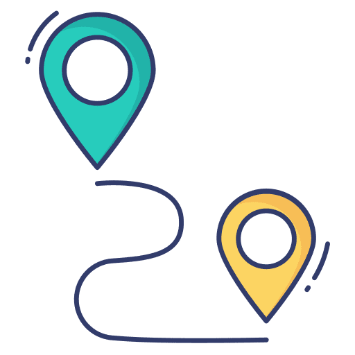 Distance map pointer distance placeholder icon
