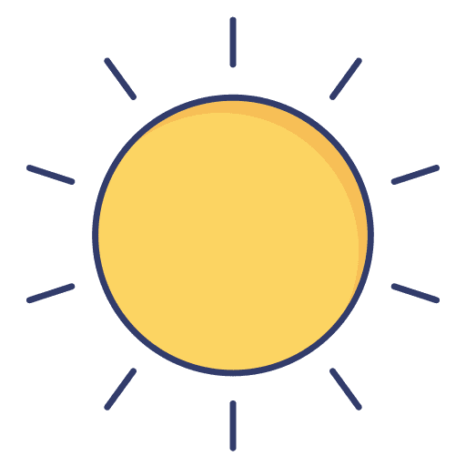 Sun warm sun nature icon
