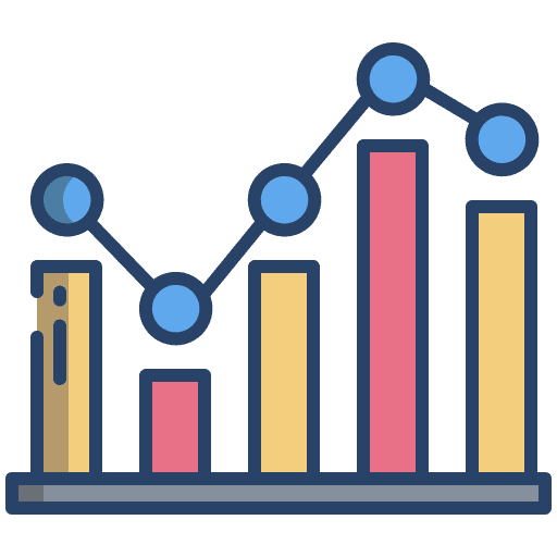 Bar graph seo report monthly reporting bar graph icon