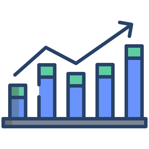 Chart business pack bar chart seo icon