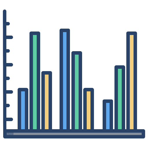 Bar chart business graphic stats icon