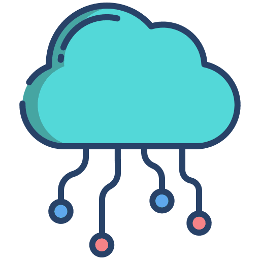 Cloud computing cloud data web development integration icon
