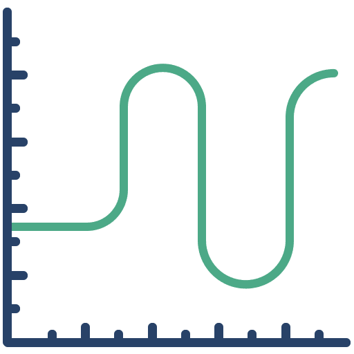 Graph business and finance stats line graph icon