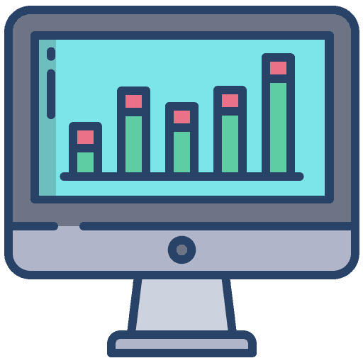 Monitor monitor statistic graph icon