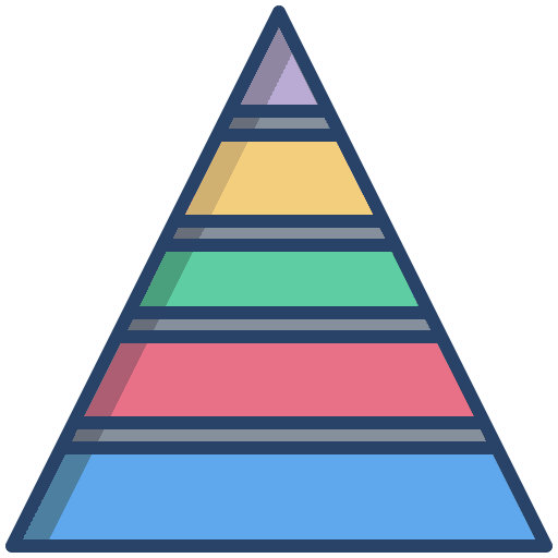 Pyramid graphic pyramid graphic marketing statistic icon