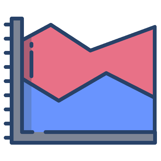 Spline chart infographic statistics graphic icon