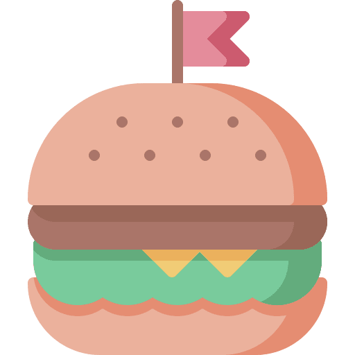 Burger salad hamburger fast food icon Burger salad hamburger fast food icon