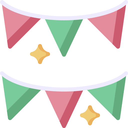 Garlands party decoration fun icon Garlands party decoration fun icon