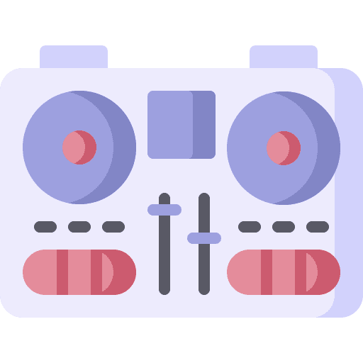 Dj mixer music player audio sound icon Dj mixer music player audio sound icon