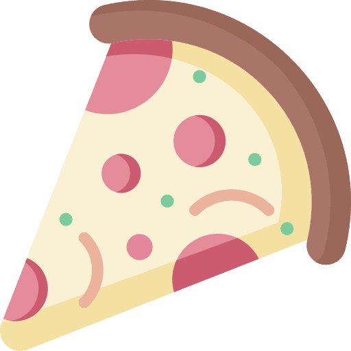 Pizza fat salami dough icon Pizza fat salami dough icon