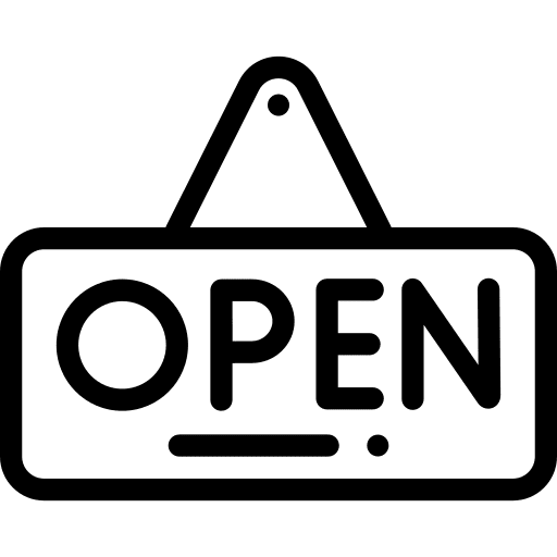 Open sign business center shop signal icon