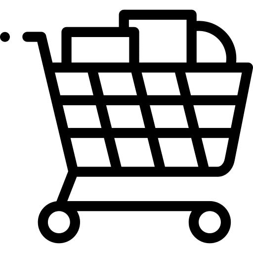 Shopping cart trolley grow shop market icon