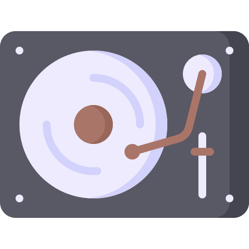 Vinyl player electronics device music player icon Vinyl player electronics device music player icon