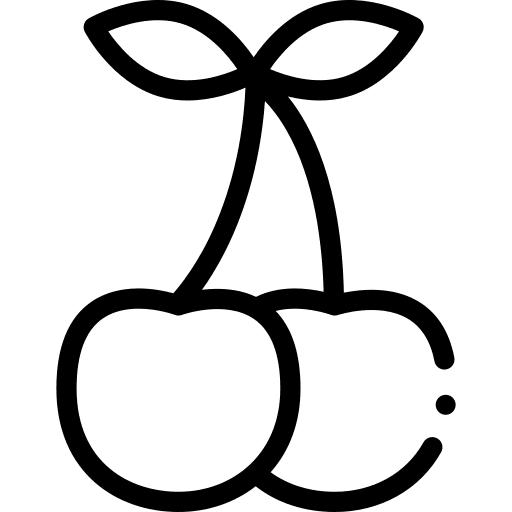 Cherry cherry organic food and restaurant icon Cherry cherry organic food and restaurant icon