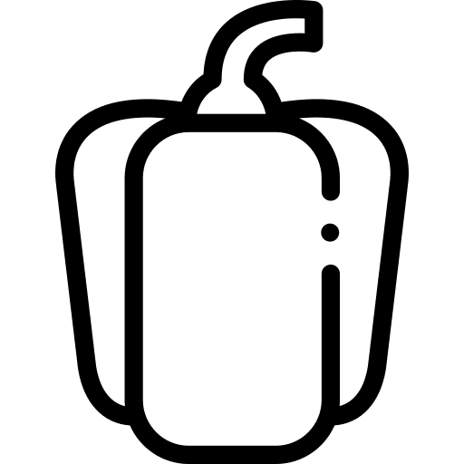 Red pepper nature vegan diet icon Red pepper nature vegan diet icon